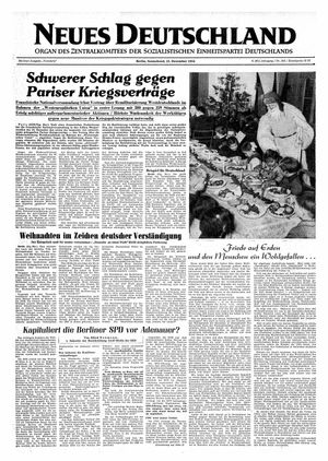 Neues Deutschland Online-Archiv vom 25.12.1954