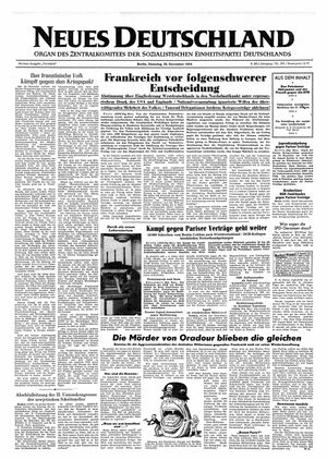 Neues Deutschland Online-Archiv vom 28.12.1954