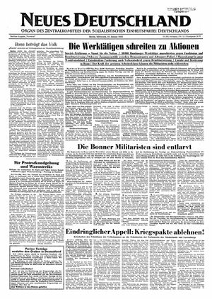 Neues Deutschland Online-Archiv vom 19.01.1955