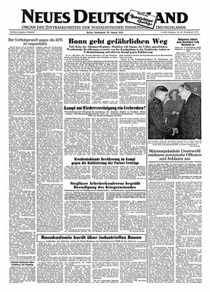 Neues Deutschland Online-Archiv vom 29.01.1955