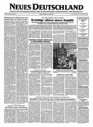 Neues Deutschland Online-Archiv vom 29.04.1955