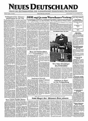 Neues Deutschland Online-Archiv vom 18.05.1955