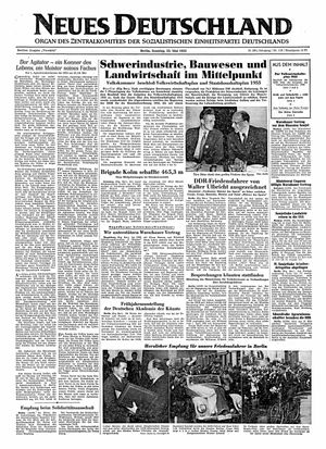 Neues Deutschland Online-Archiv vom 22.05.1955