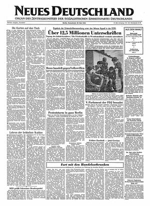 Neues Deutschland Online-Archiv vom 28.05.1955