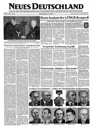 Neues Deutschland Online-Archiv vom 15.06.1955