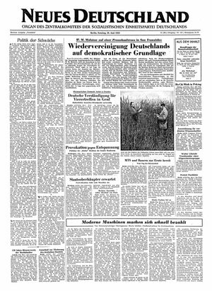 Neues Deutschland Online-Archiv vom 26.06.1955