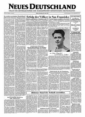 Neues Deutschland Online-Archiv vom 28.06.1955