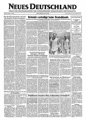 Neues Deutschland Online-Archiv vom 29.06.1955