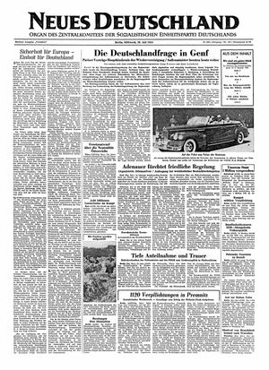 Neues Deutschland Online-Archiv vom 20.07.1955