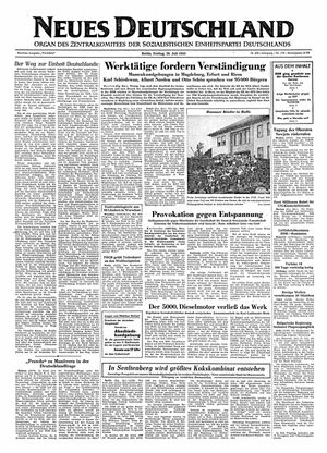 Neues Deutschland Online-Archiv vom 29.07.1955