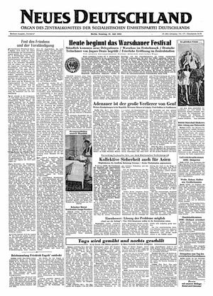 Neues Deutschland Online-Archiv vom 31.07.1955