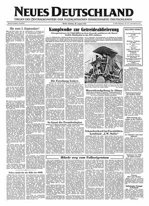 Neues Deutschland Online-Archiv vom 28.08.1955