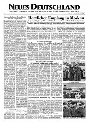Neues Deutschland Online-Archiv on Sep 17, 1955
