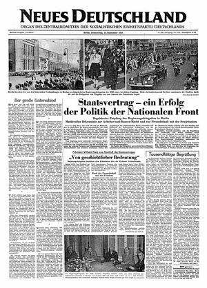 Neues Deutschland Online-Archiv vom 22.09.1955