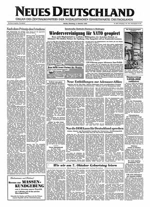Neues Deutschland Online-Archiv vom 04.10.1955