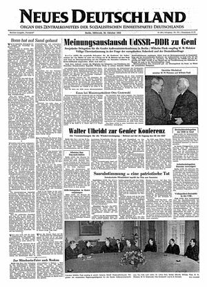 Neues Deutschland Online-Archiv vom 26.10.1955