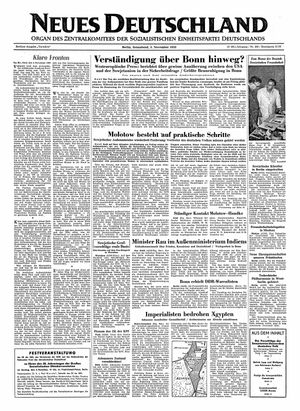 Neues Deutschland Online-Archiv vom 05.11.1955