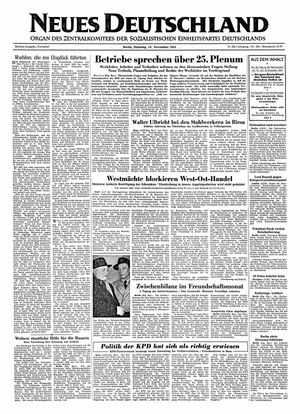 Neues Deutschland Online-Archiv vom 15.11.1955