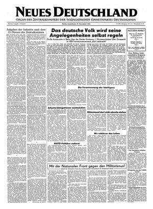 Neues Deutschland Online-Archiv on Nov 19, 1955
