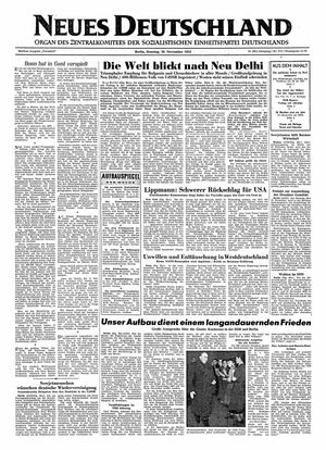 Neues Deutschland Online-Archiv vom 20.11.1955