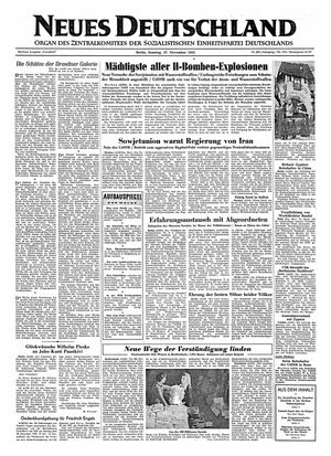 Neues Deutschland Online-Archiv vom 27.11.1955