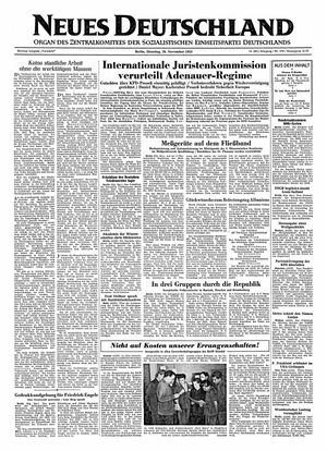 Neues Deutschland Online-Archiv vom 29.11.1955