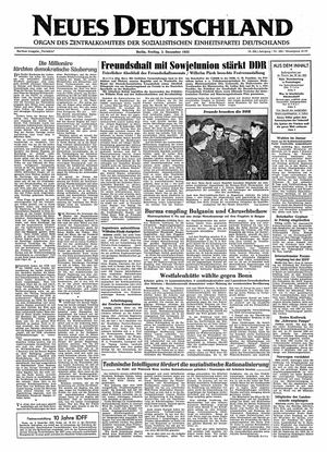 Neues Deutschland Online-Archiv vom 02.12.1955