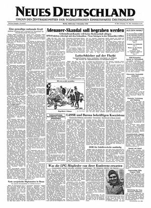 Neues Deutschland Online-Archiv vom 07.12.1955