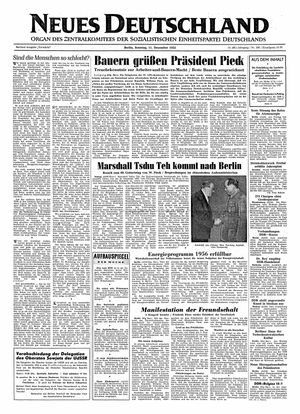 Neues Deutschland Online-Archiv vom 11.12.1955