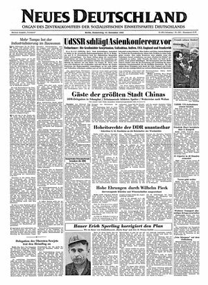 Neues Deutschland Online-Archiv vom 15.12.1955