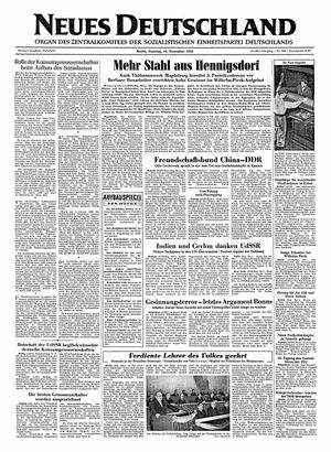 Neues Deutschland Online-Archiv vom 18.12.1955