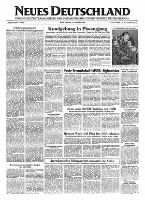 Neues Deutschland Online-Archiv vom 20.12.1955