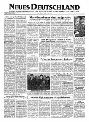 Neues Deutschland Online-Archiv vom 23.12.1955