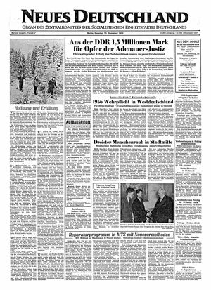 Neues Deutschland Online-Archiv vom 25.12.1955