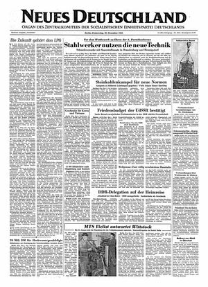 Neues Deutschland Online-Archiv vom 29.12.1955