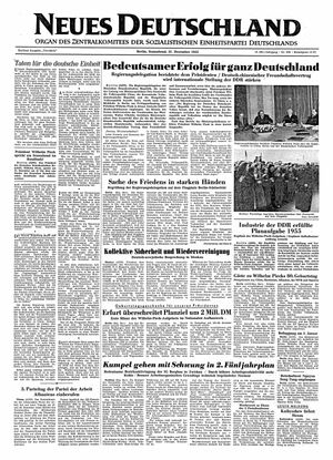 Neues Deutschland Online-Archiv vom 31.12.1955