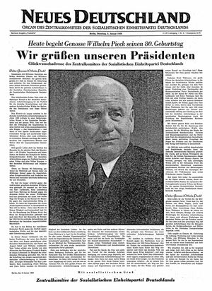 Neues Deutschland Online-Archiv vom 03.01.1956