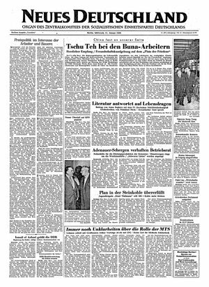 Neues Deutschland Online-Archiv vom 11.01.1956