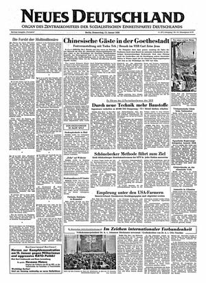 Neues Deutschland Online-Archiv vom 12.01.1956