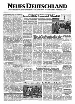 Neues Deutschland Online-Archiv vom 14.01.1956