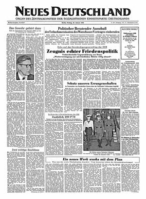 Neues Deutschland Online-Archiv vom 20.01.1956
