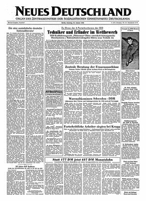 Neues Deutschland Online-Archiv vom 22.01.1956