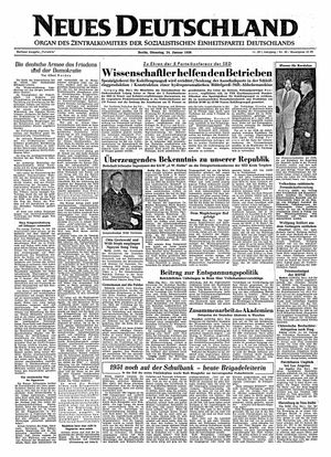 Neues Deutschland Online-Archiv vom 24.01.1956