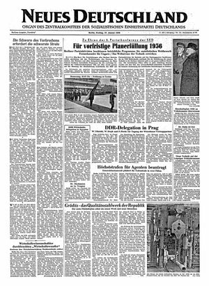 Neues Deutschland Online-Archiv vom 27.01.1956