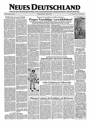 Neues Deutschland Online-Archiv vom 01.02.1956