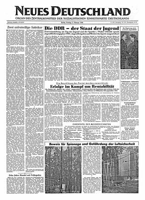 Neues Deutschland Online-Archiv vom 03.02.1956