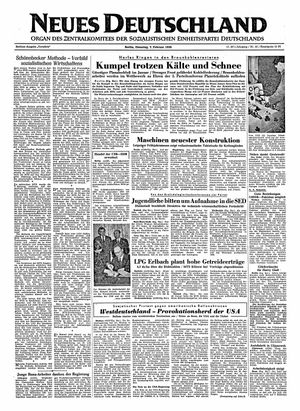 Neues Deutschland Online-Archiv vom 07.02.1956