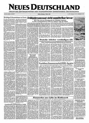 Neues Deutschland Online-Archiv vom 04.03.1956