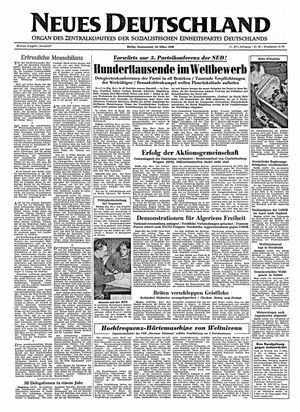 Neues Deutschland Online-Archiv vom 10.03.1956