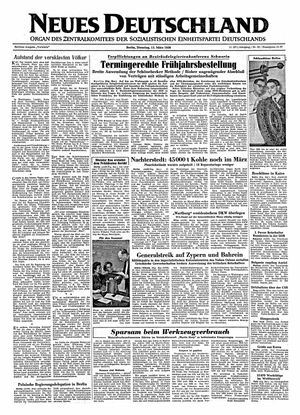 Neues Deutschland Online-Archiv vom 13.03.1956